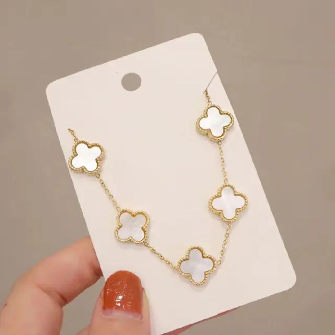 Golden Luck Clover Necklace