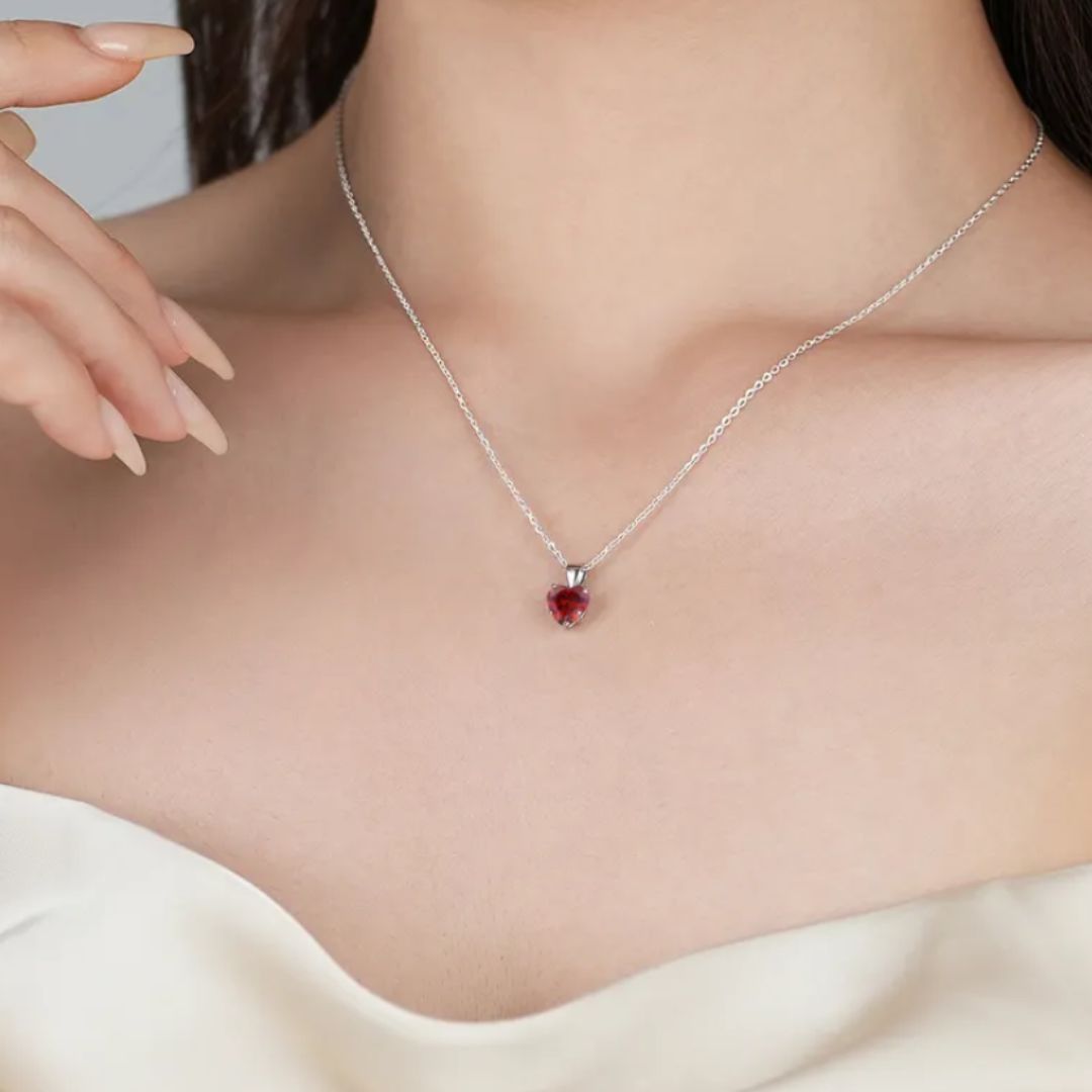 Scarlet Gem Pendant Necklace