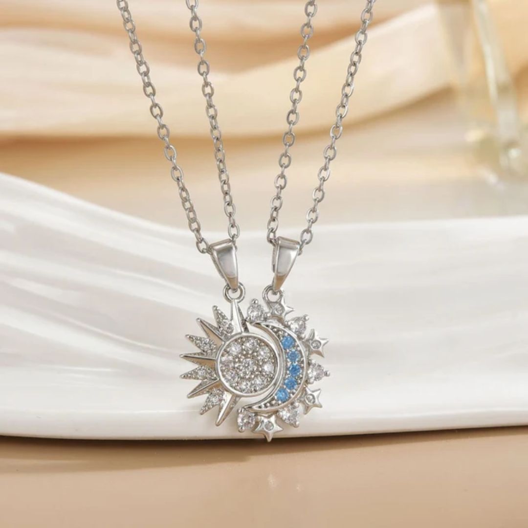 Bestie Sun Moon Bestie Couple Necklace