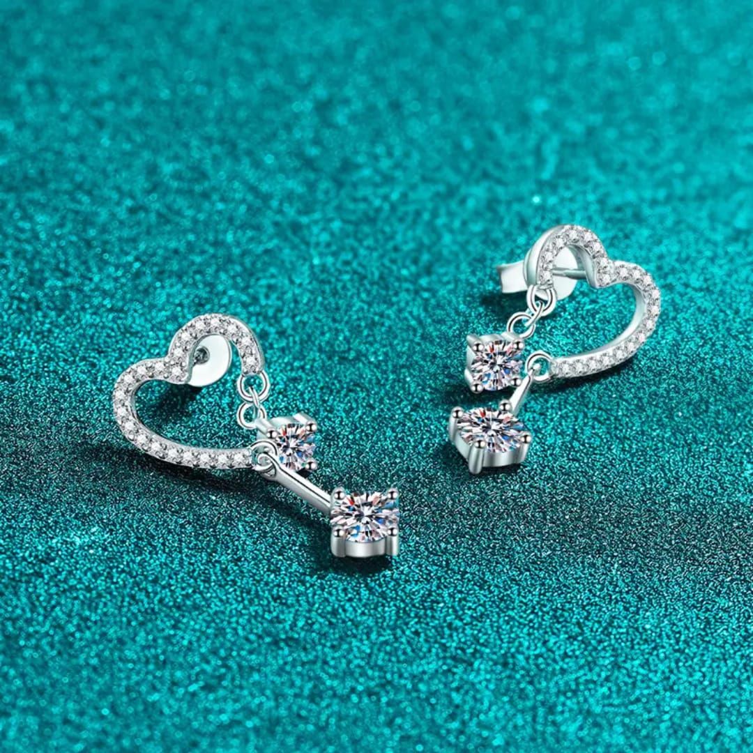 Silver Love Dangler Earring