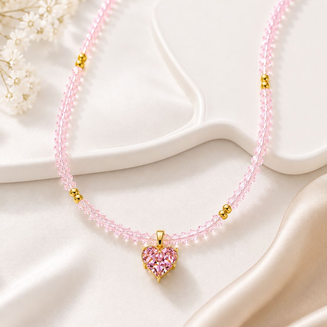 Dainty Crystal Love Necklace