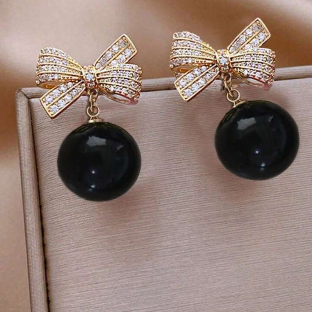 Black Midnight Pearl Earring