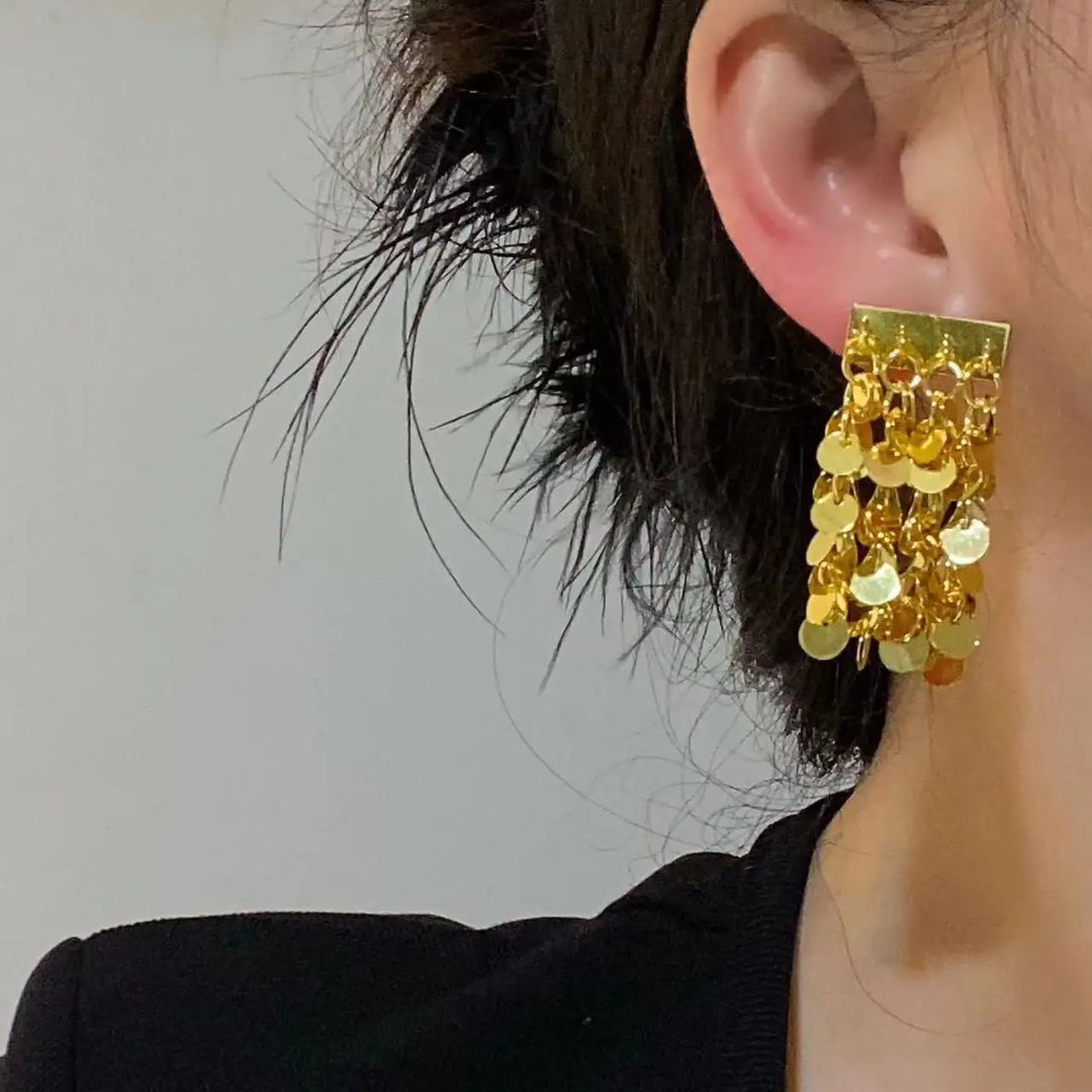 Golden Cascade Earrings
