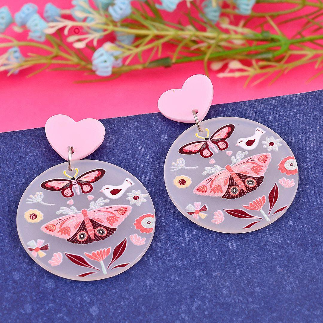 Velvet Bloom Butterfly Earring