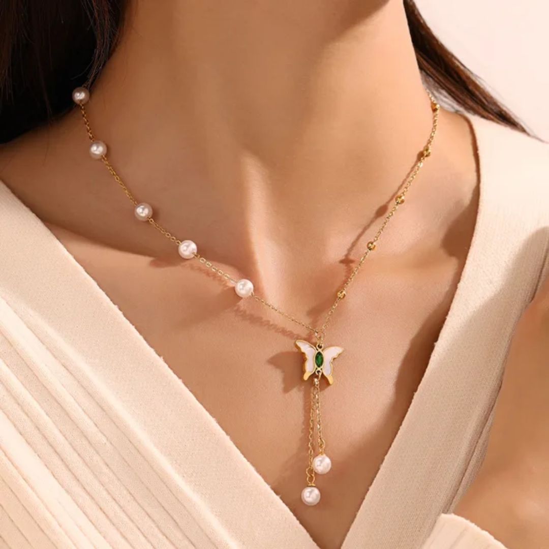 Pearl Butterfly Neckpiece