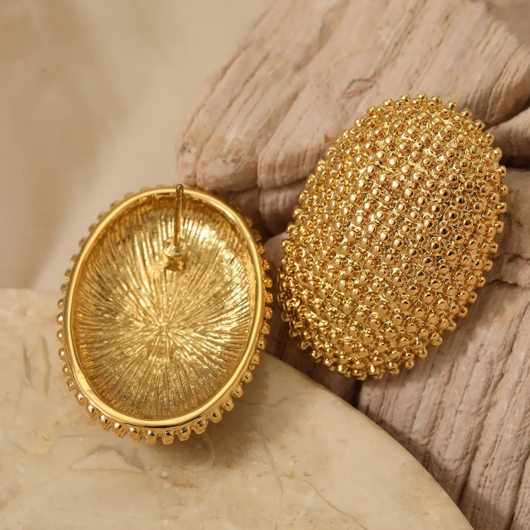 Golden Stud Earrings