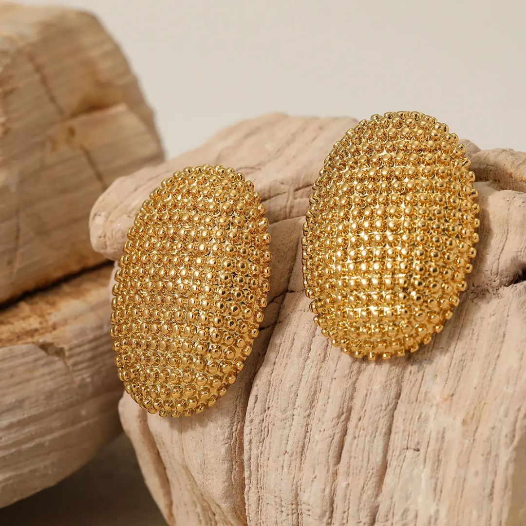 Golden Stud Earrings