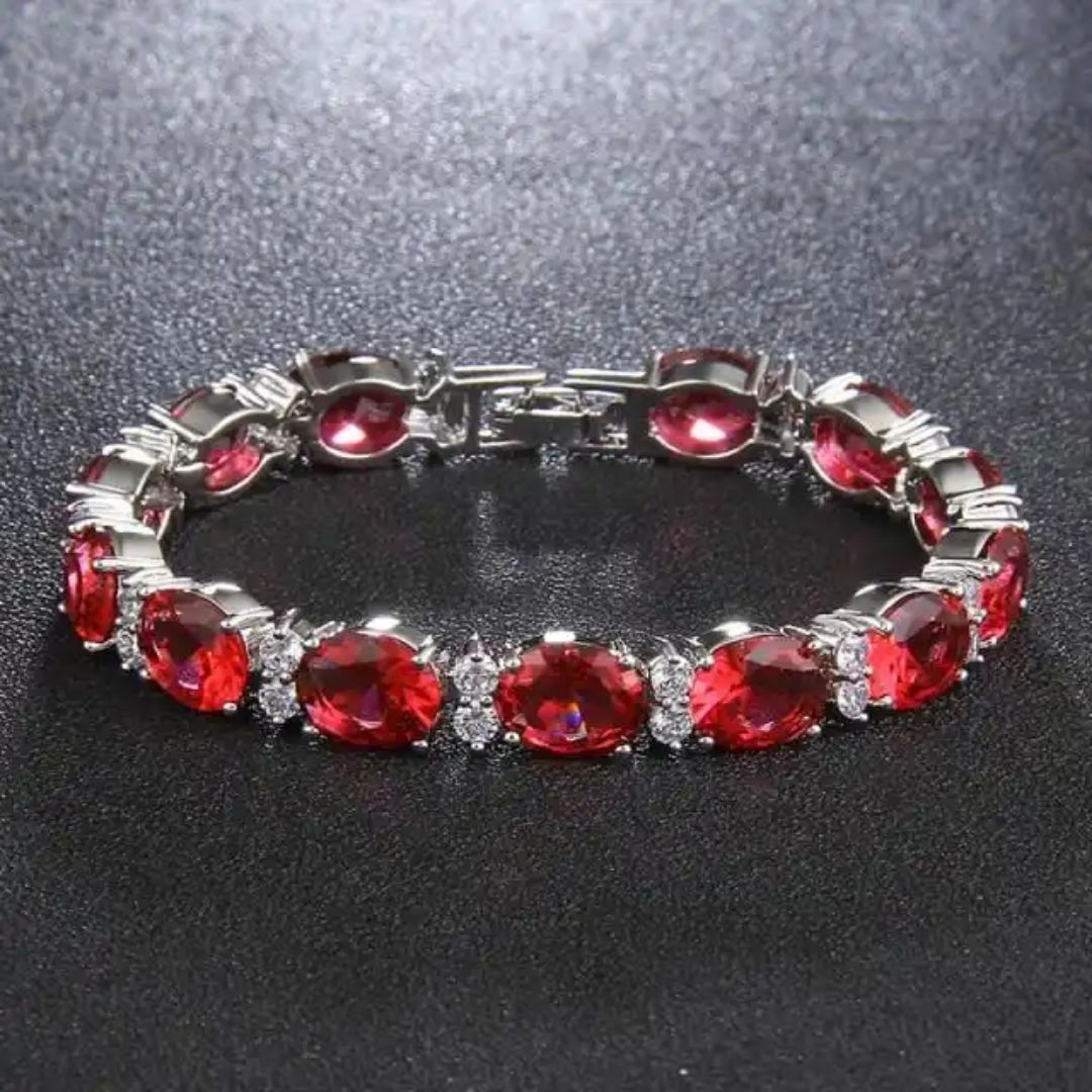 Crystal Stone Ruby Bracelet