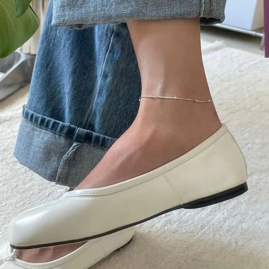 Delicate Silver Anklet (Pack of 2)