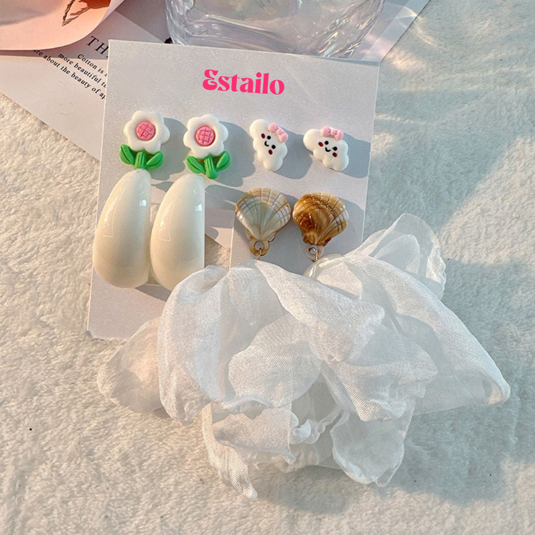 Bloom & Shell Earrings: