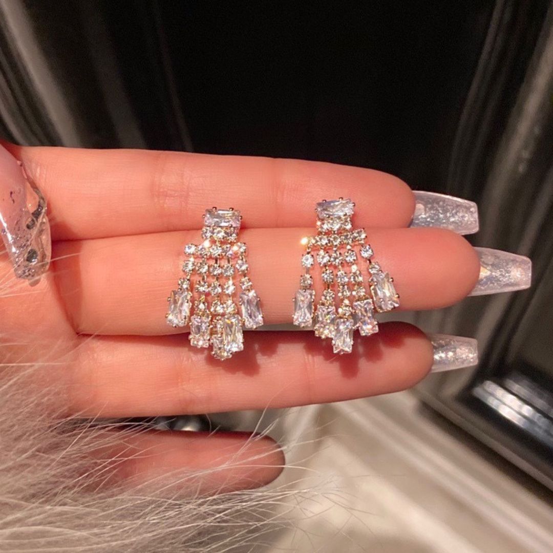 Crystal Cascade Earrings