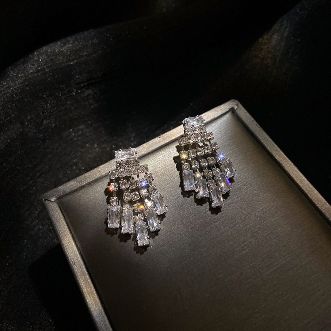 Crystal Cascade Earrings
