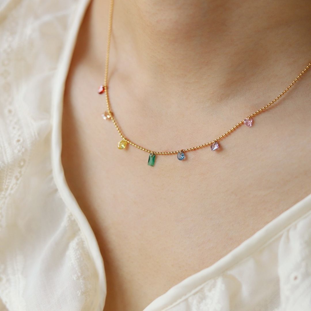 Rainbow Charm Necklace