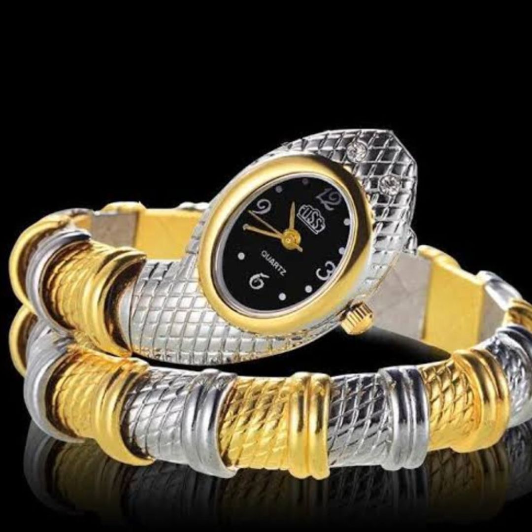 Gilded Serpent Watch Bracelet