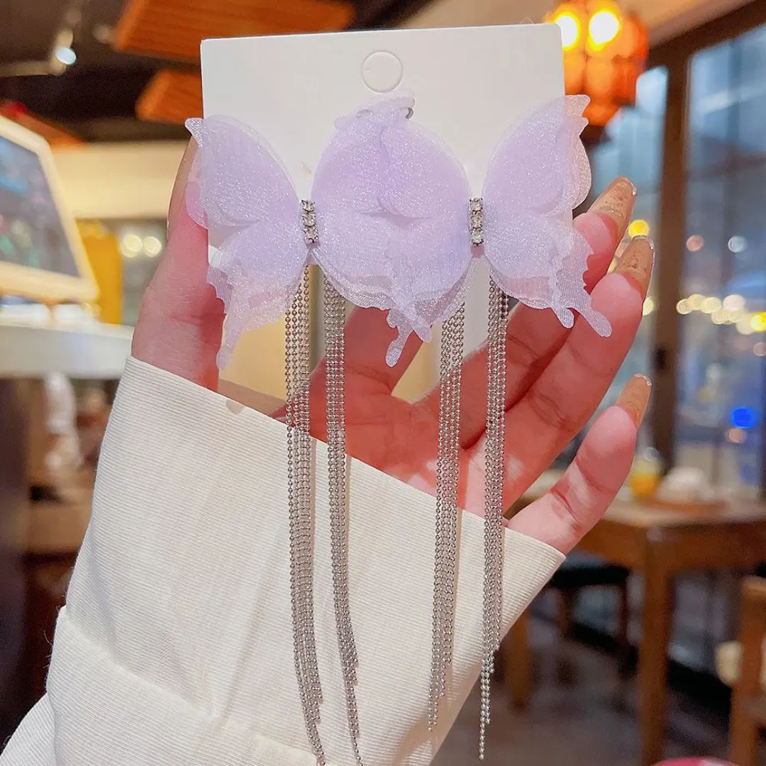 Starlight Butterfly Drop Earring