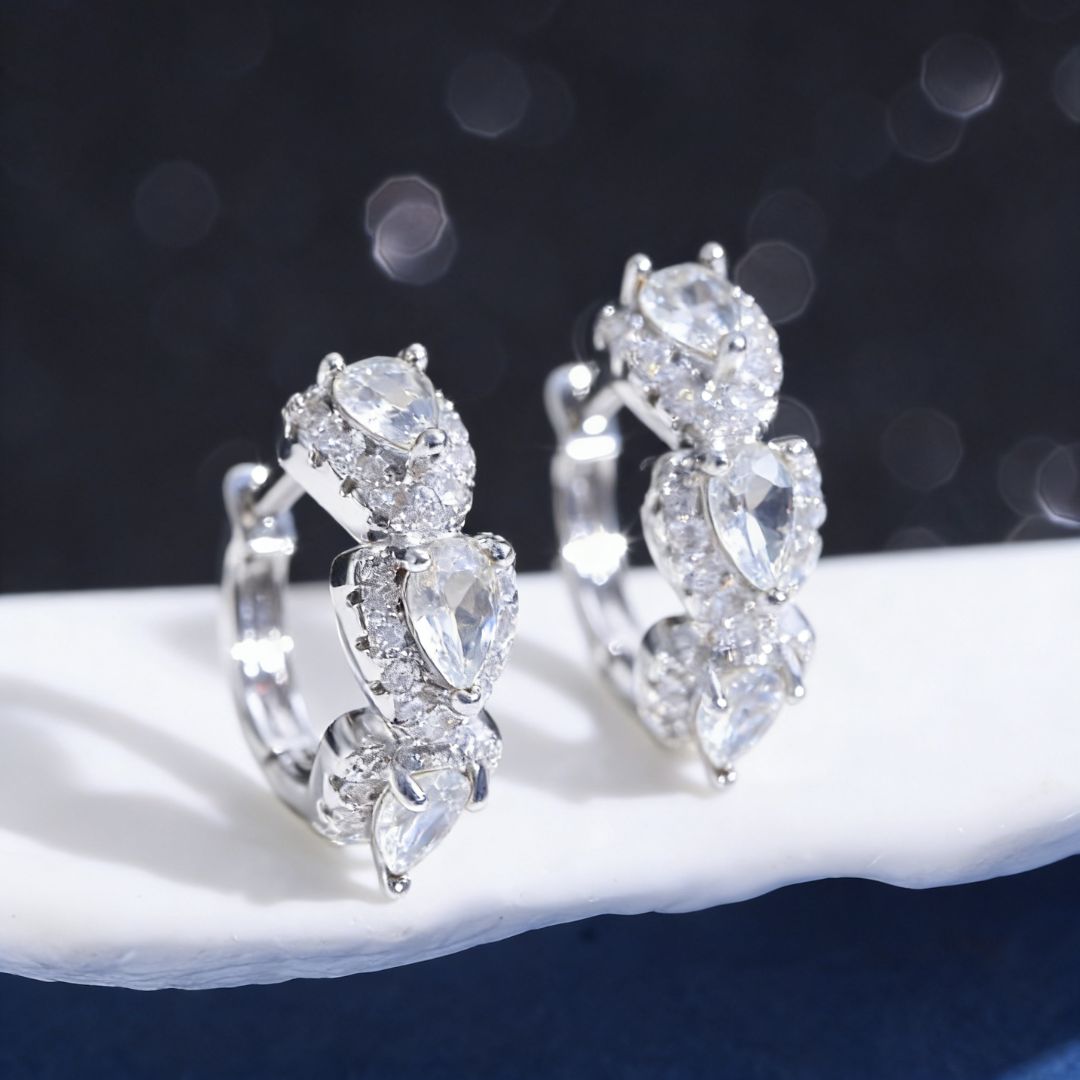 Starlight Cascade Hoops Earrings