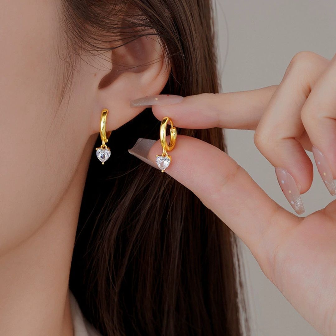 Heartfelt Radiance Hoops Earring
