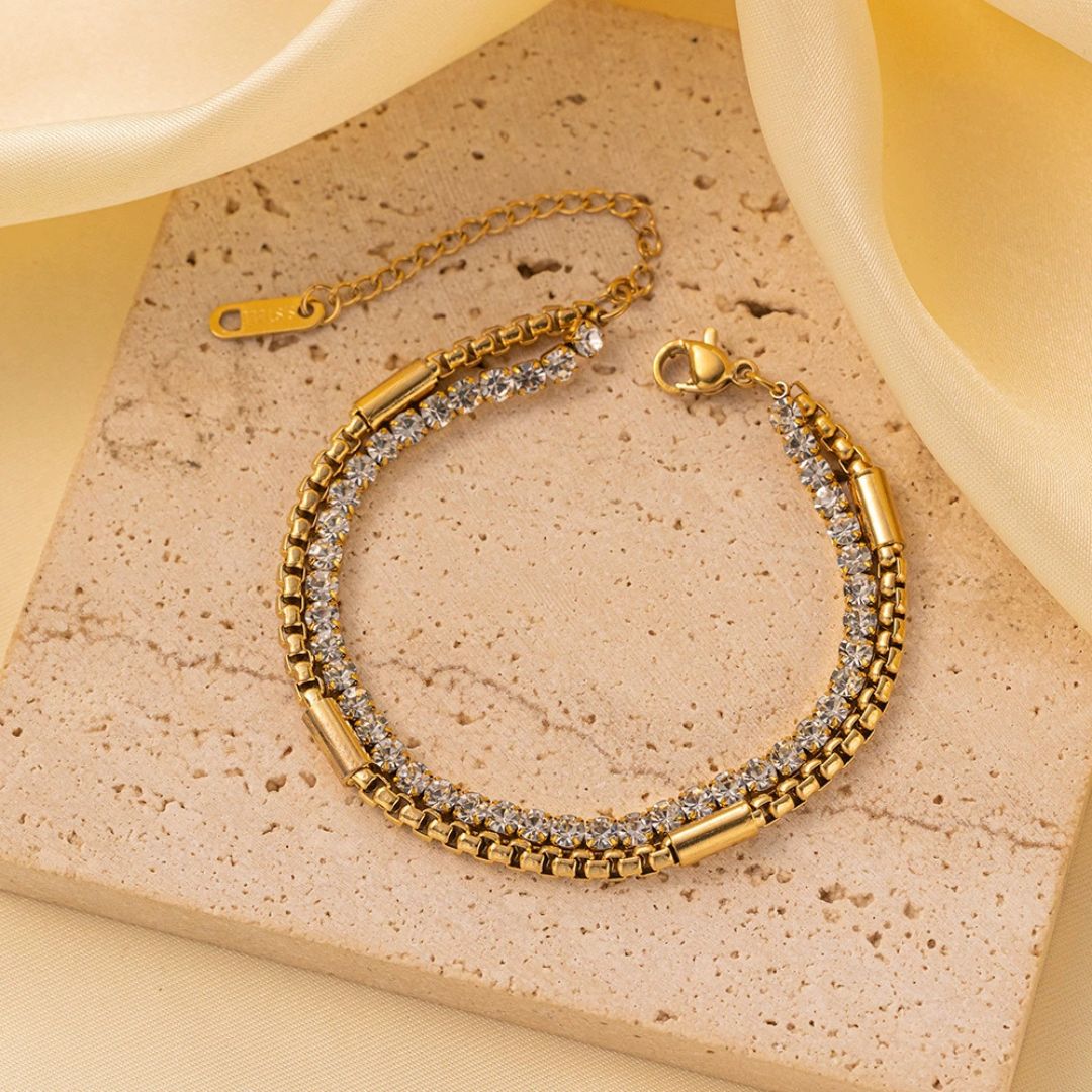 Opulent Double Strand Bracelet
