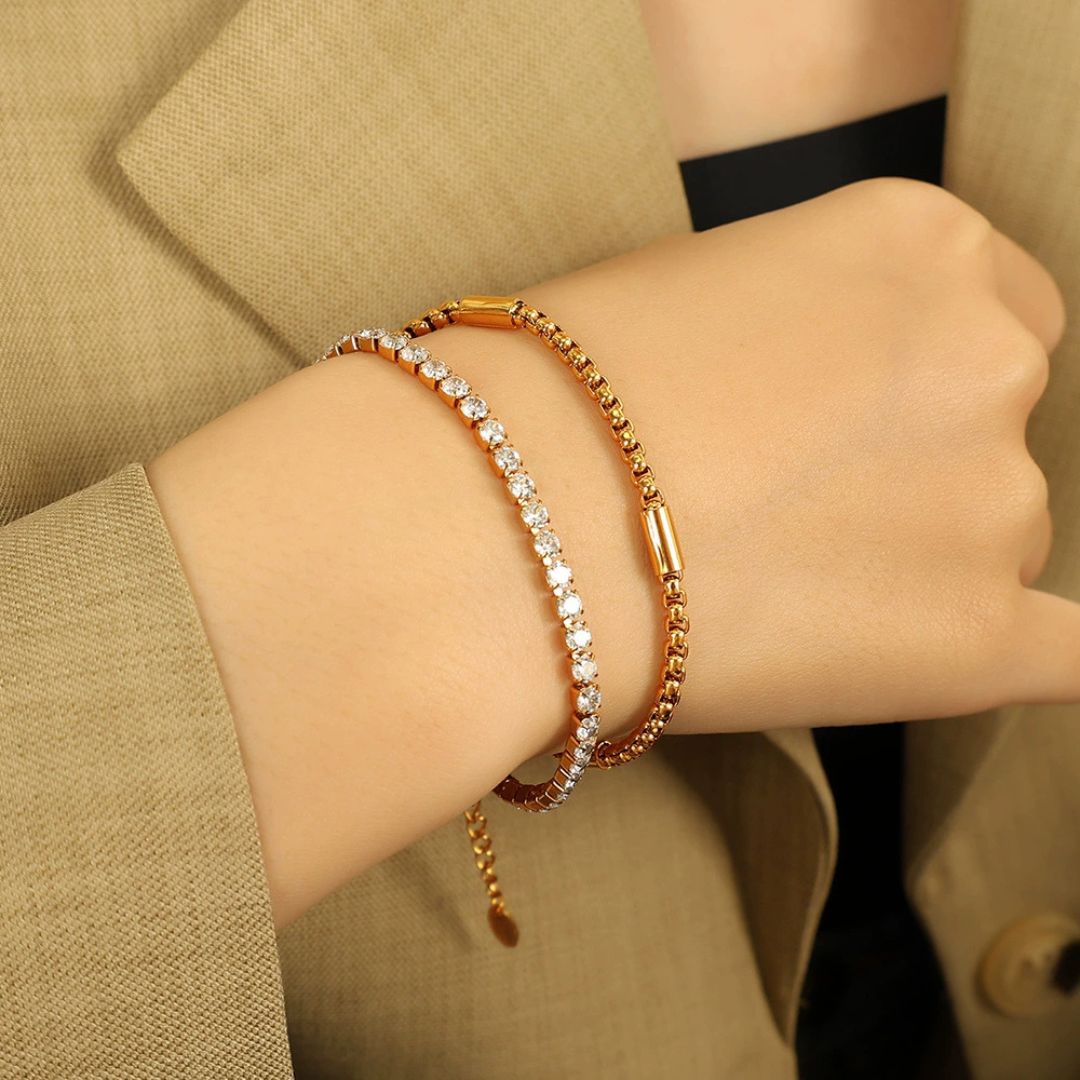 Opulent Double Strand Bracelet