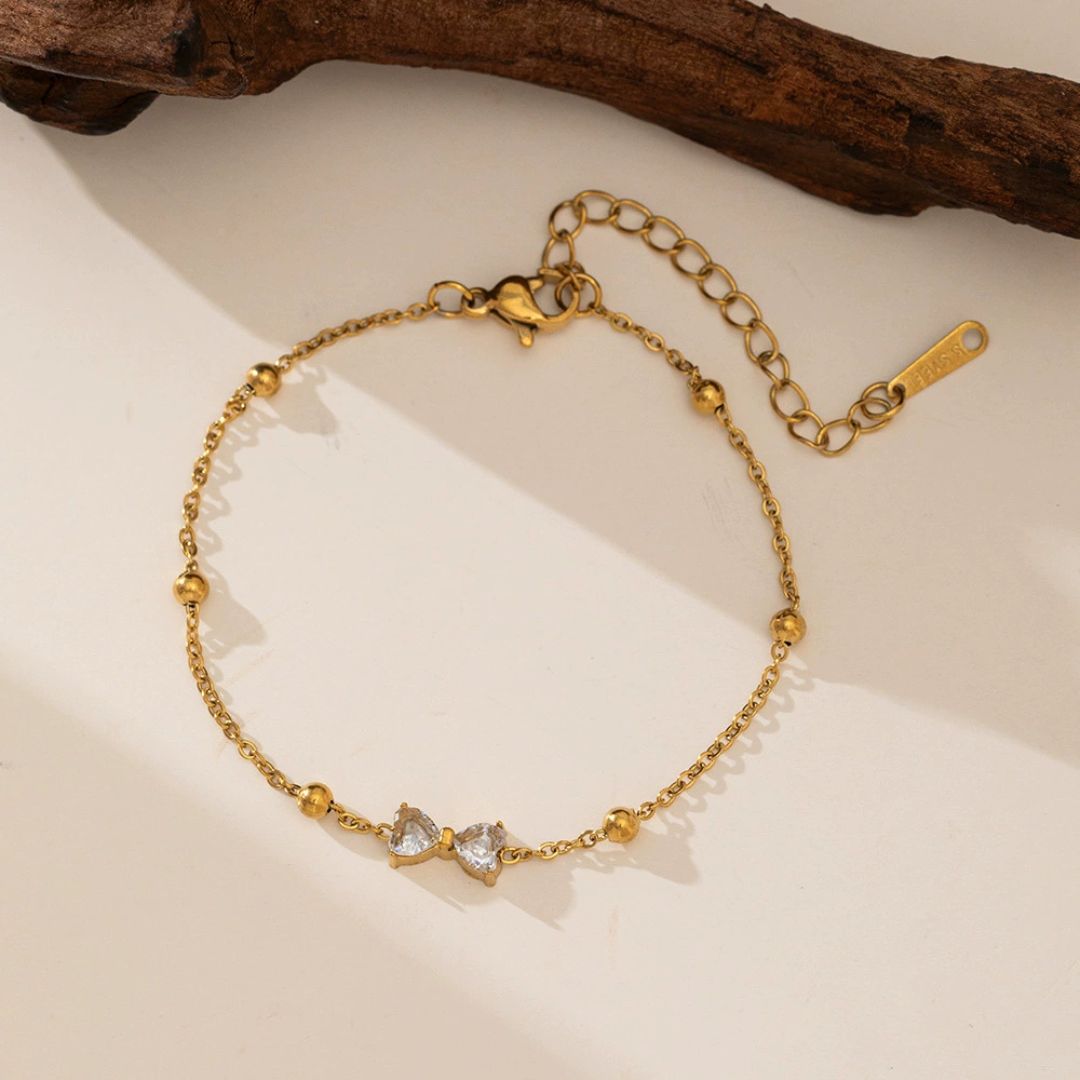 Dainty Multi-Bead Bow Bracelet