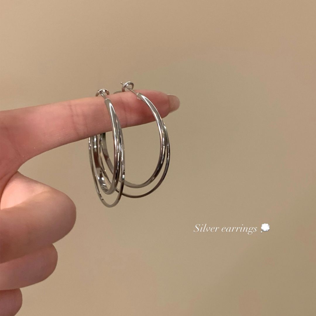 Dual Orbit Hoop Earrings