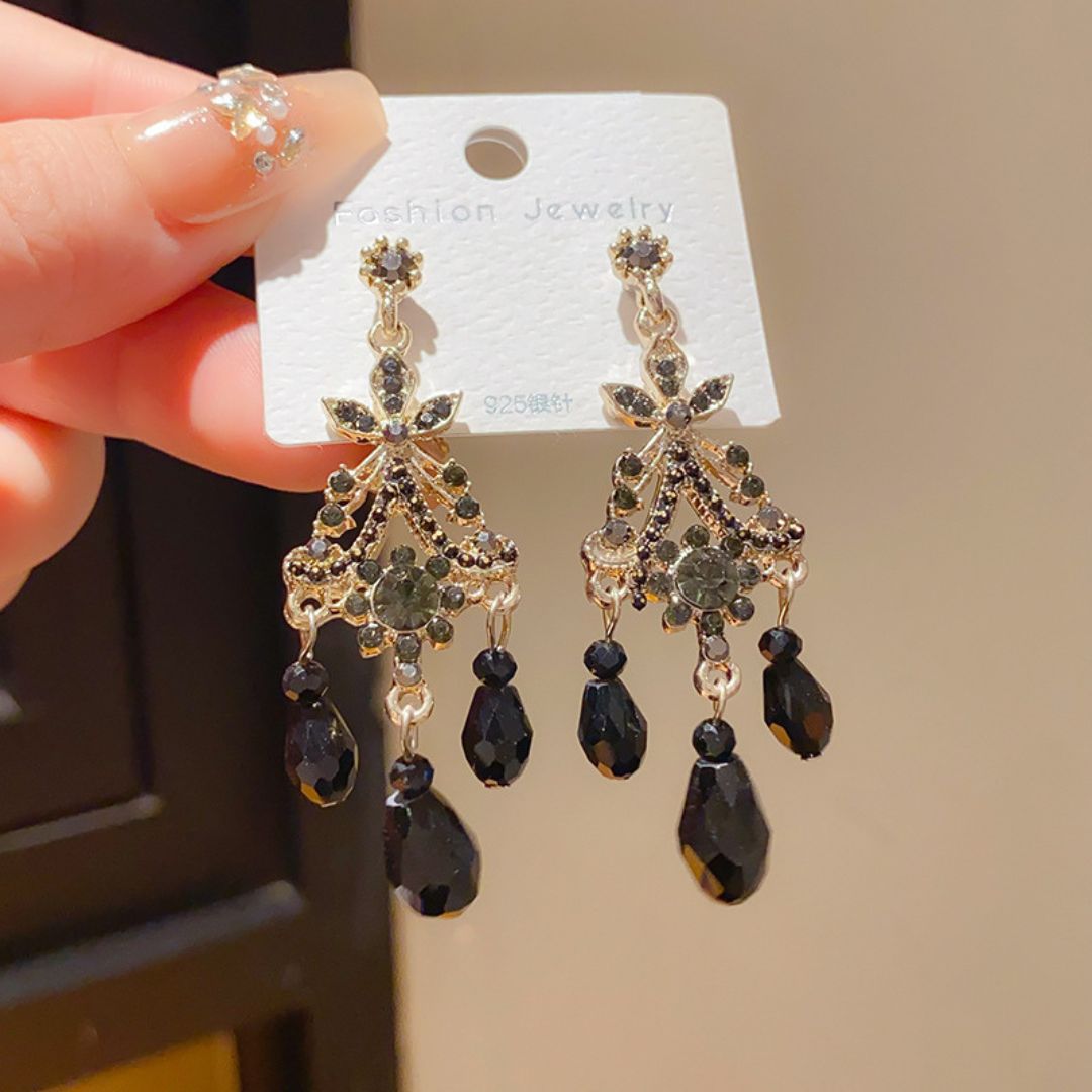 Midnight Versailles Teardrop Earrings