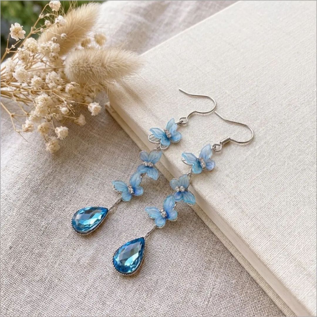 Ocean Breeze Floral Tassels Earrings
