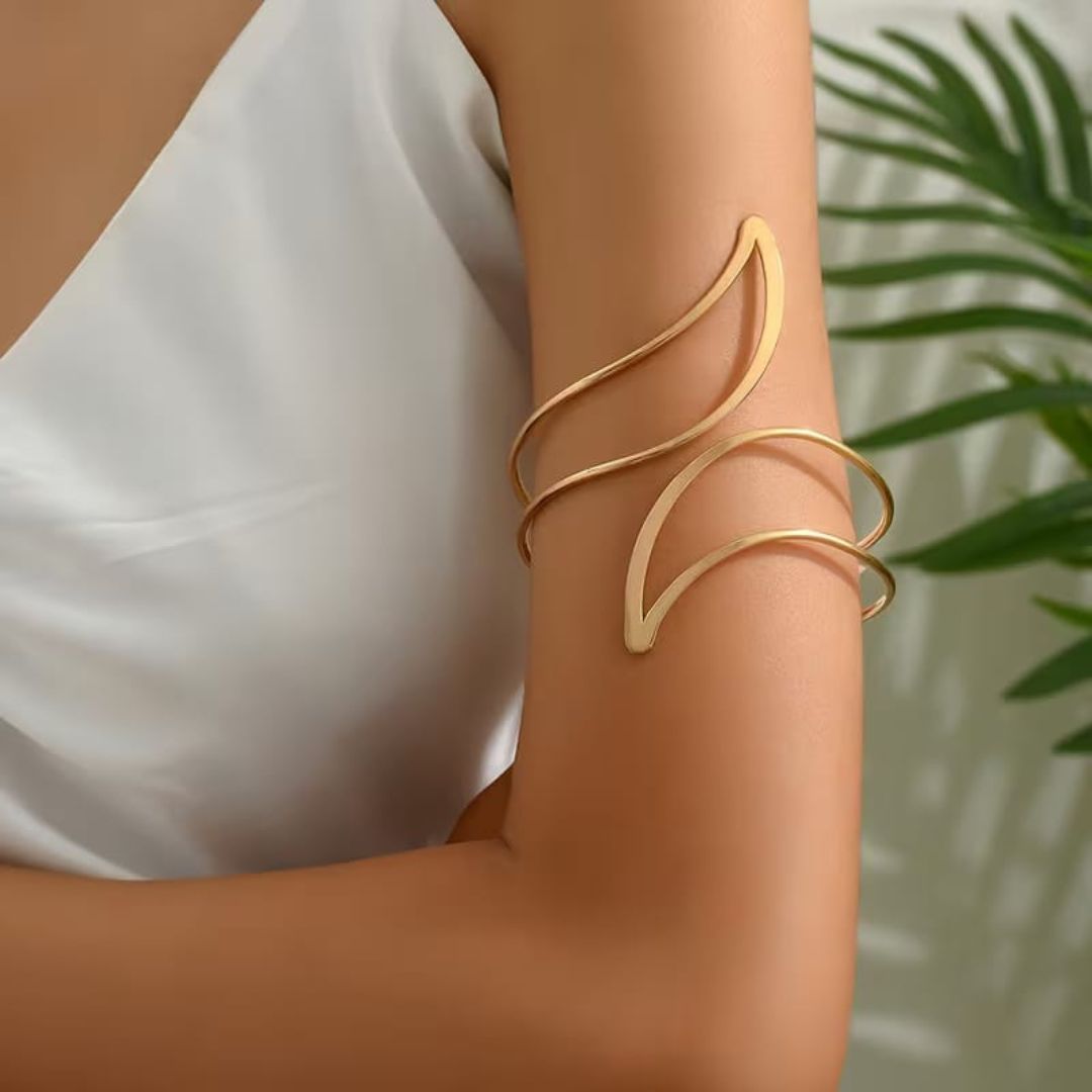 Gilded S-Curve Arm Cuff