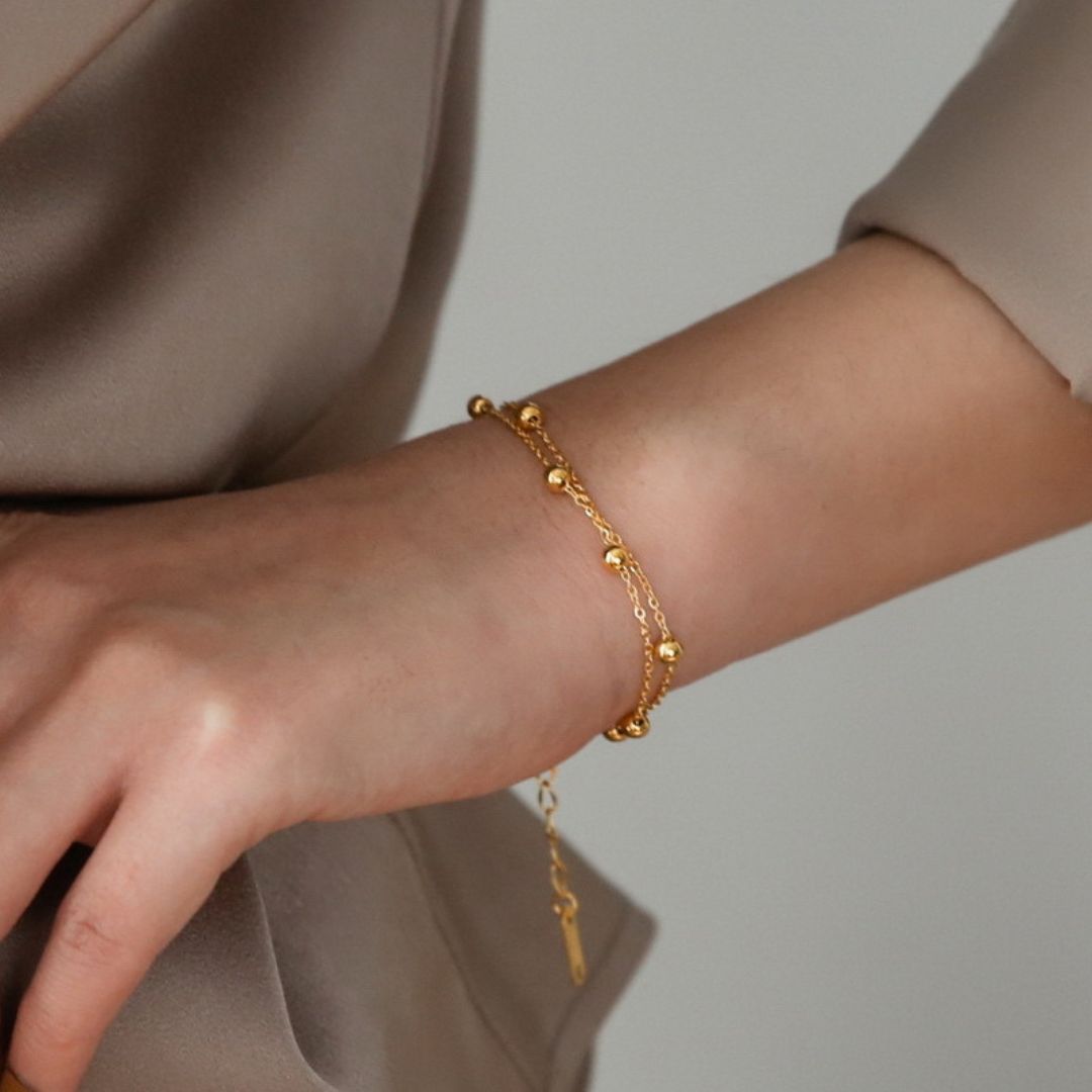 Dainty Double Golden Bracelet