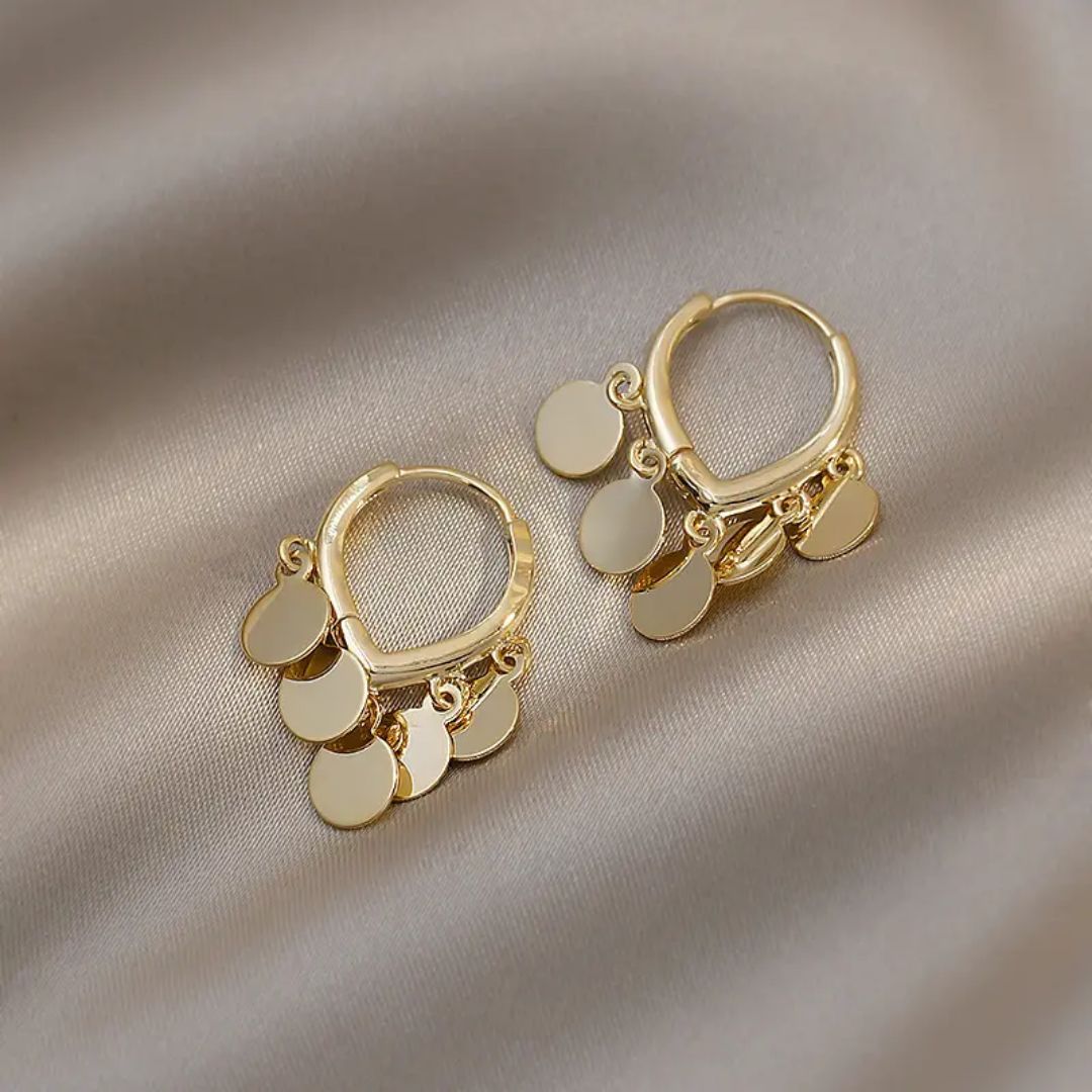 Dazzling Gold Hoops Earrings