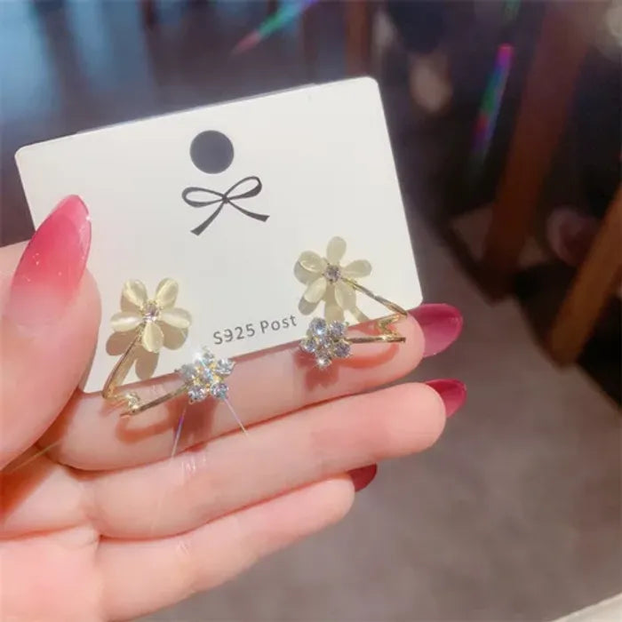 Cut The Crap Flower Earrings