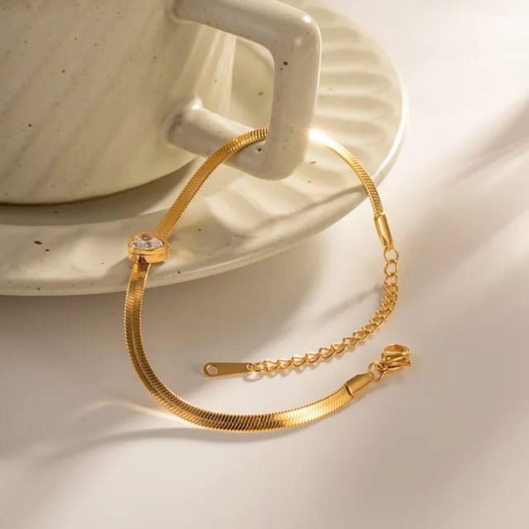 Blind Date Heart Statement Bracelet