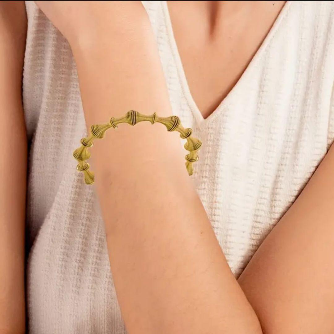 Golden Ripple Armlet Bracelet