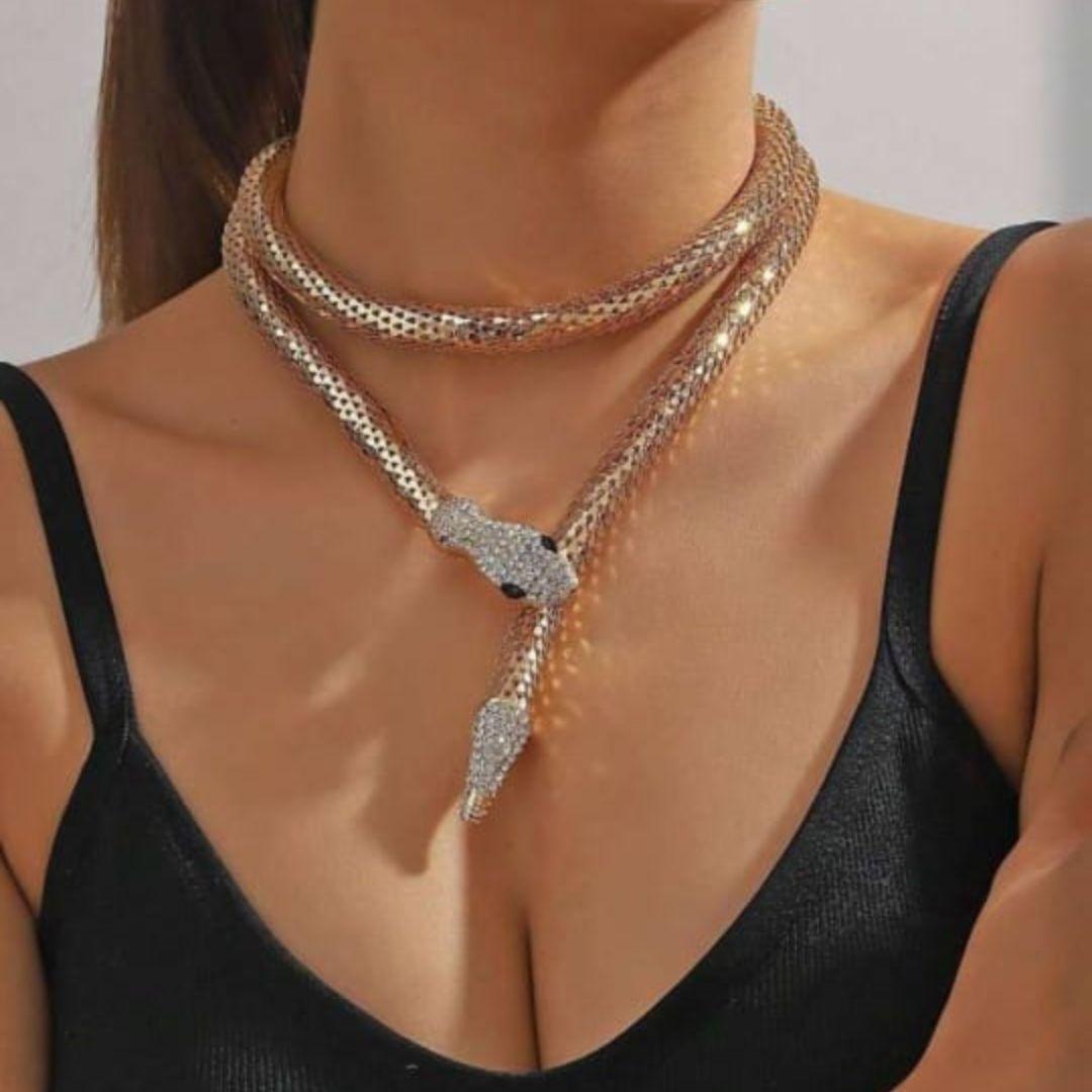 Bohemian Golden Snake Necklace
