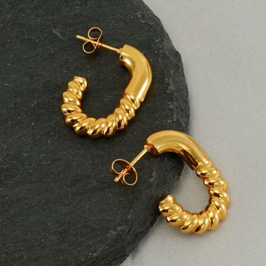 Chiclet Hoops Earring