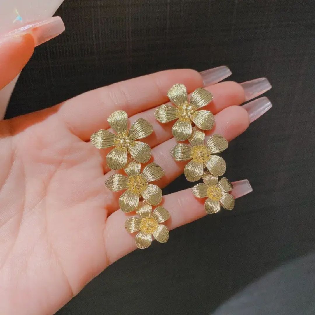 Drip Floral Statement Earring