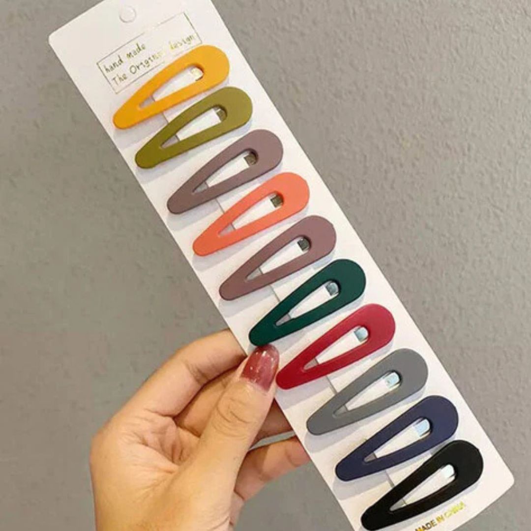 Candy Colorful Hair Clip (Pack Of-10)