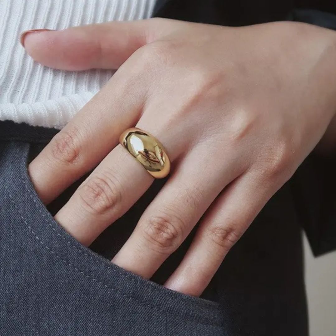 Golden Glow Band Ring