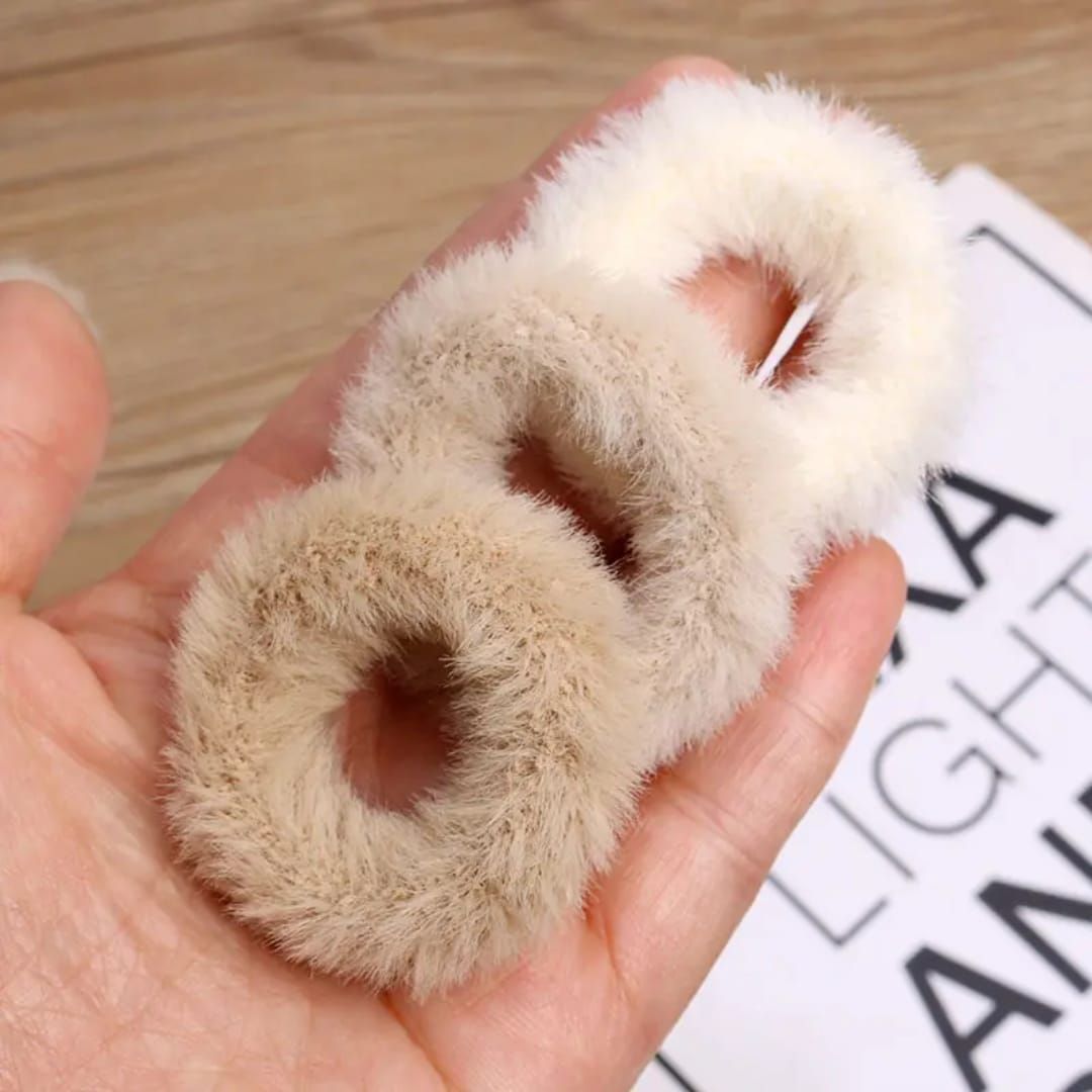 Fuzzy Bobble Hair Ties (pack of 3)