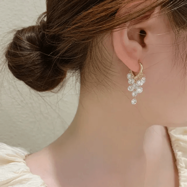 Cozy Crystal Drop Earrings