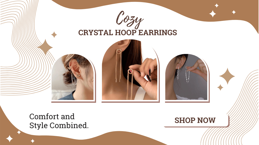 Cozy Crystal Hoop Earrings - The Perfect Blend of Comfort and Style