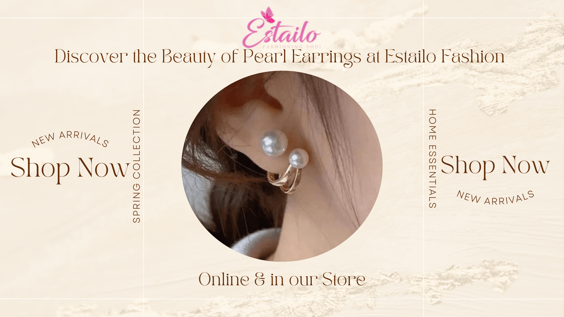 Banner image of Discover the Beauty of Pearl Earrings at Estailo Fashion