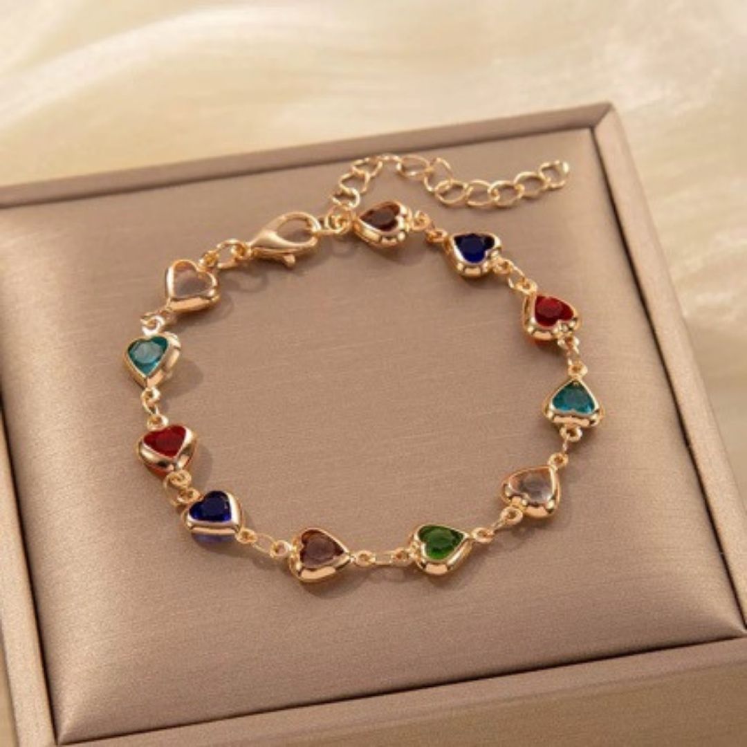 Chroma Heart Link Bracelet