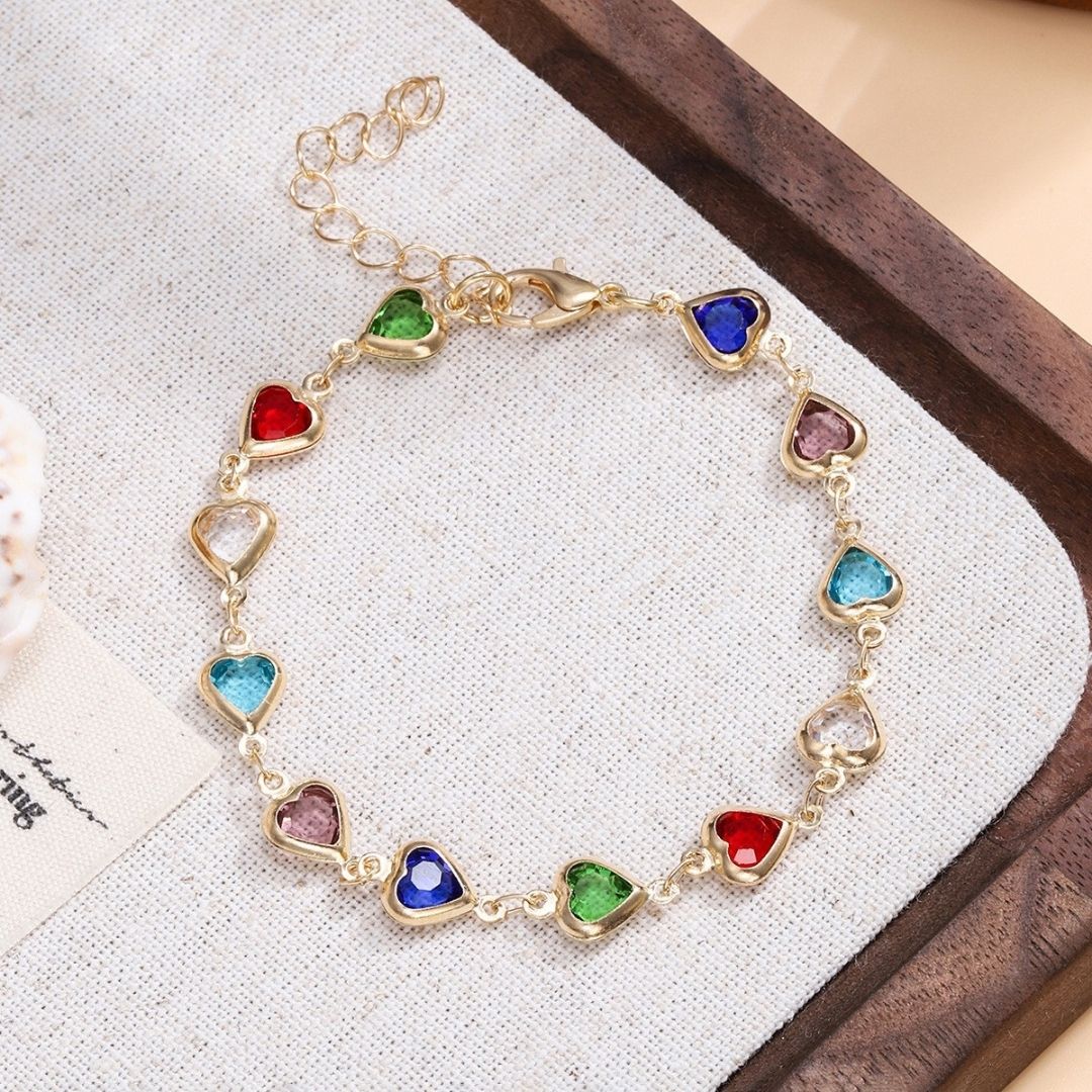 Chroma Heart Link Bracelet