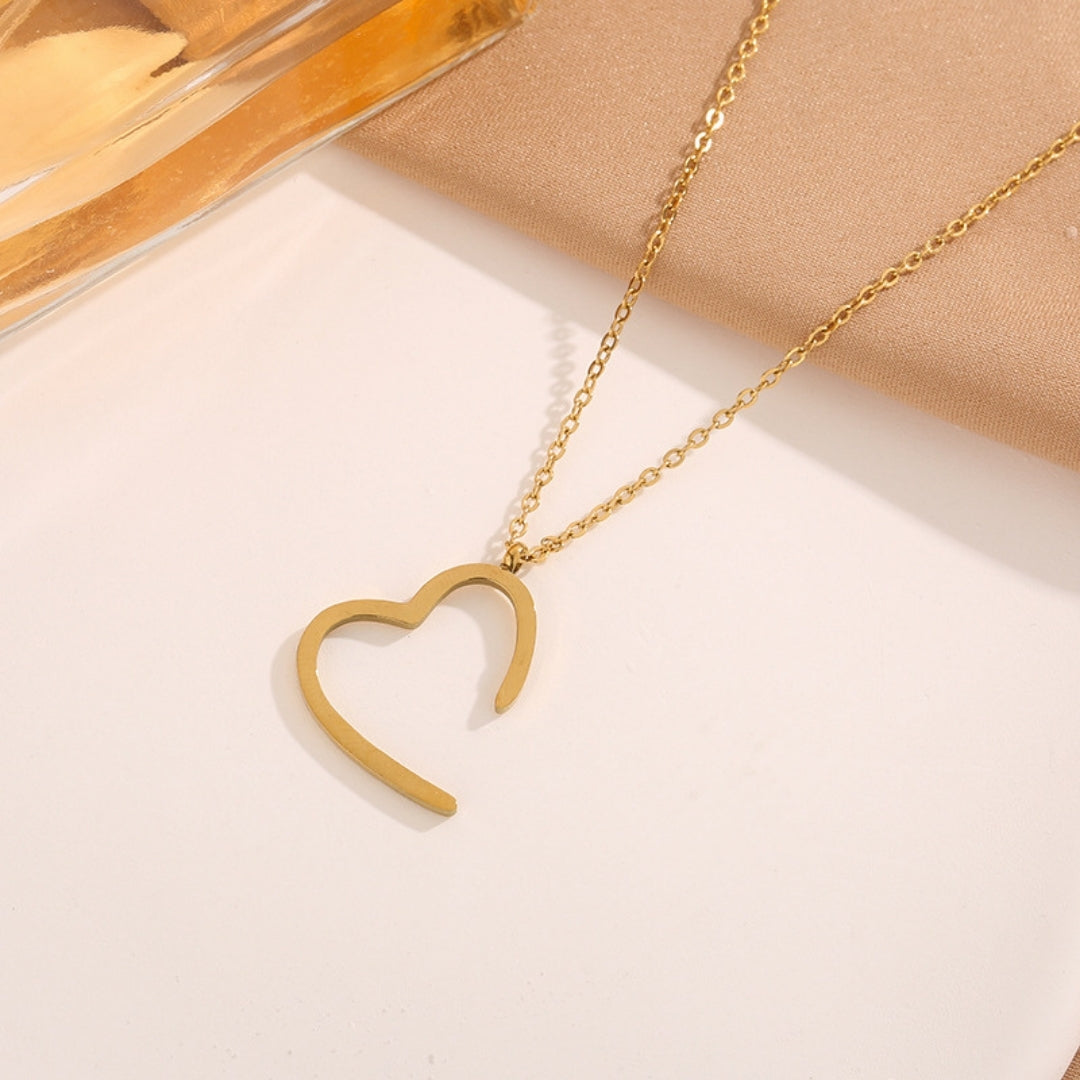 Golden Halo Heart Necklace