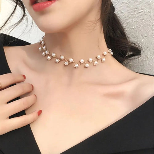 Pearl Vine Choker Necklace