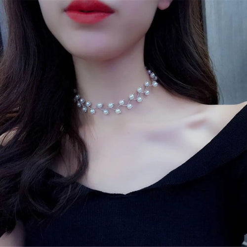 Pearl Vine Choker Necklace