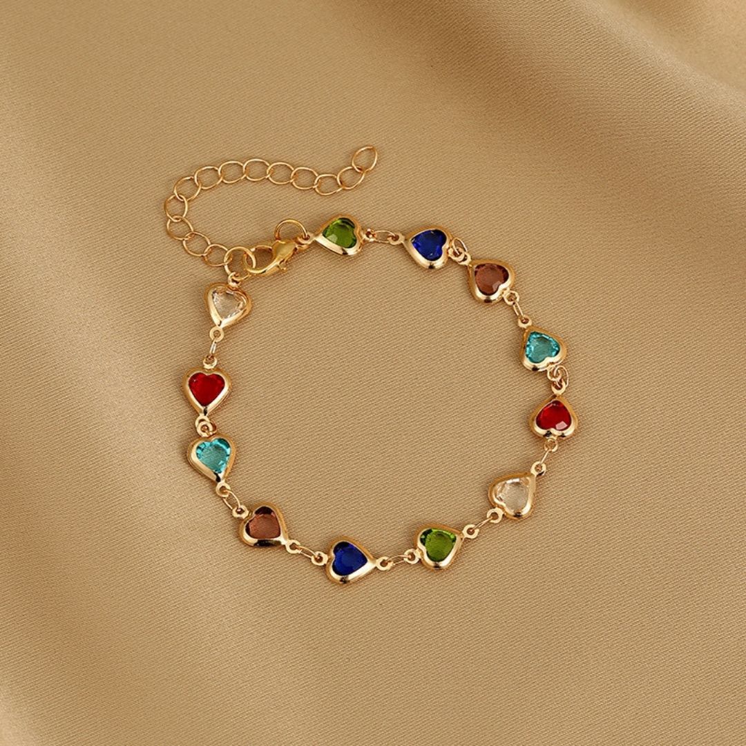 Chroma Heart Link Bracelet