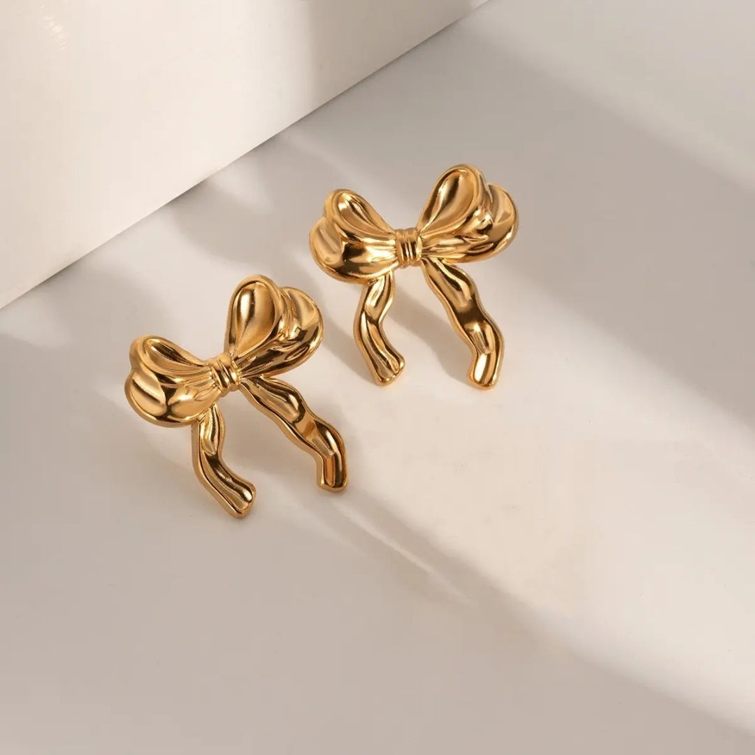 Golden bow Earrings