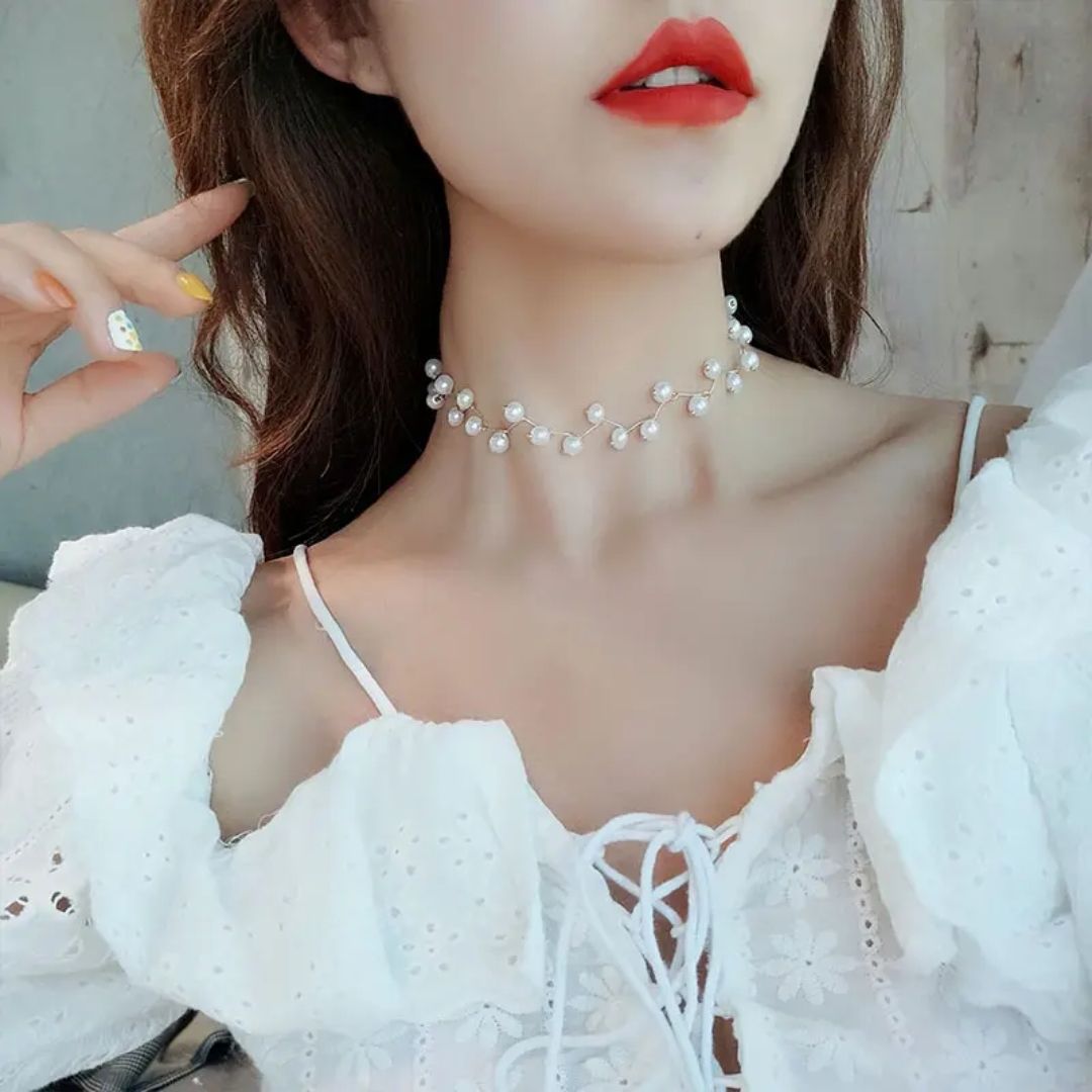 Pearl Vine Choker Necklace